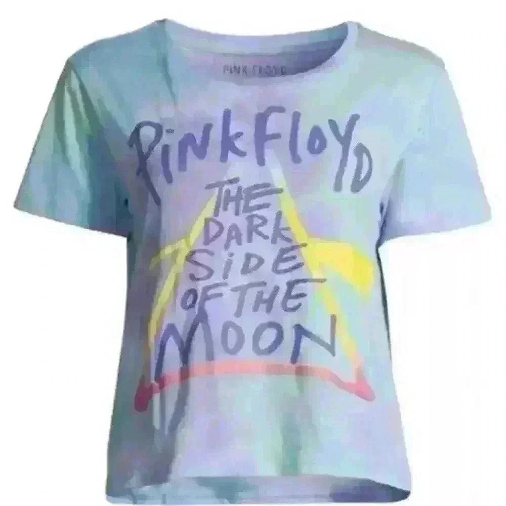 Pink Floyd The Dark Side of The Moon Tie Dye Crop T-Shirt